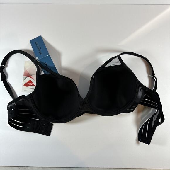 Maison Lejaby Bra Women's 36C Black Nufit Underwire Stretchy Spacer Bra French - Picture 10 of 11